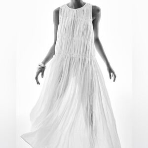 H&M Ramie Maxi Dress - White - Medium - NWOT